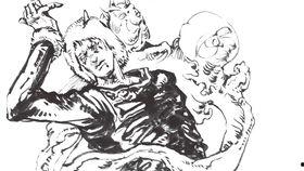 速写吃瓜的人,一瓜一世界